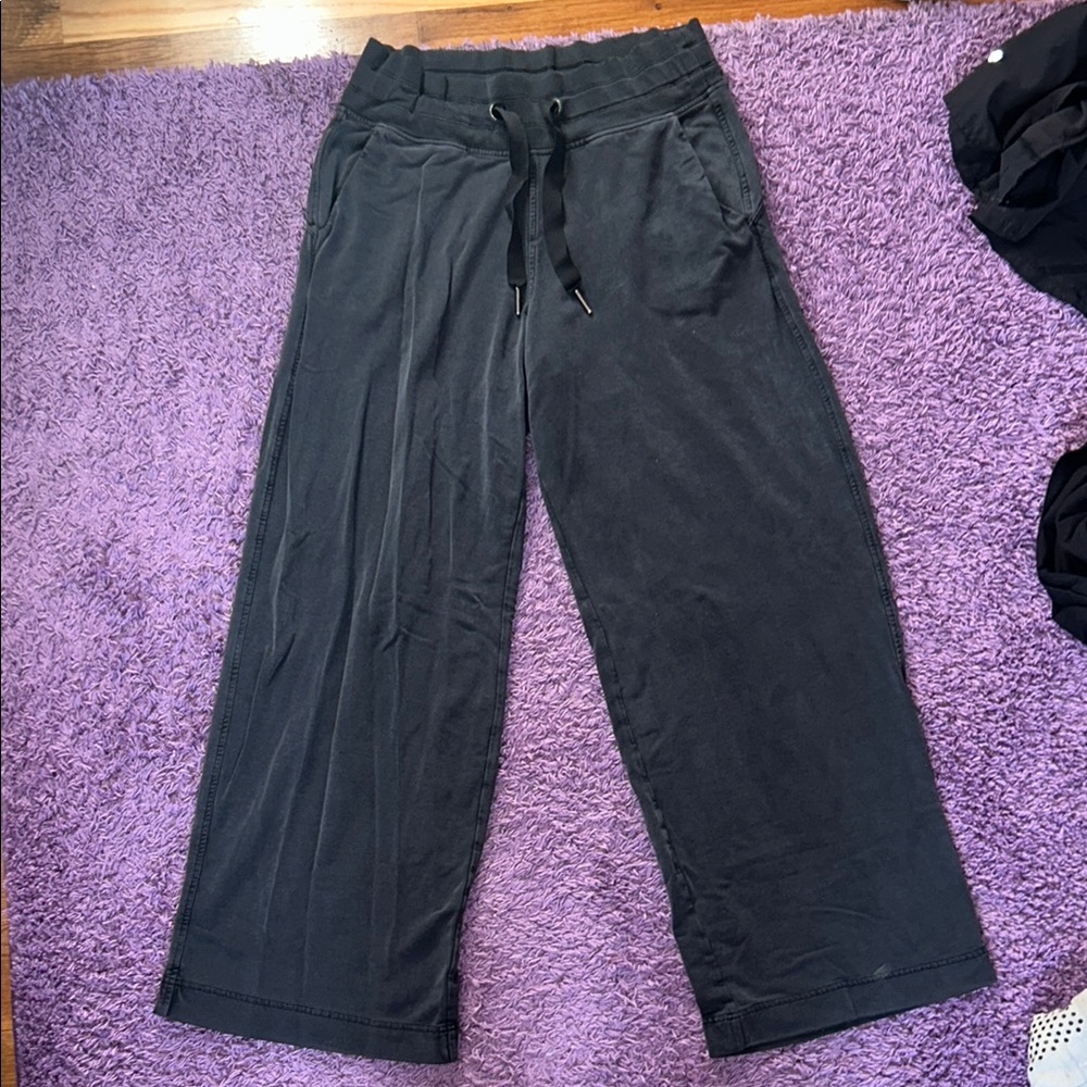 athleta Black  Wide-Leg Drawstring Pants